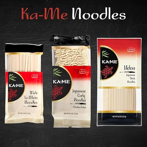 KA-ME CHINESE LO MEIN NOODLES, LOW FAT, 8OZ POUCHES (PACK OF 3) – PERFECT FOR QUICK, AUTHENTIC, AND DELICIOUS MEALS.