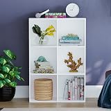 Vida Designs Durham 6 Cube Bookcase Storage Organiser White Living Room view 3