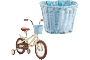 YMHOART Kids Bike Basket for Boys Girls, Front Toddler Tiny Tricycle Baskets Strider Bike Accessories Small Scooter Arts and Crafts Bike Decoration accessorieskit for Girls