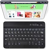 DETUOSI Universal 7-8 inch Wireless Keyboard,Size: Length: 7.87 inch, Width: 4.92 inch,Multi-Device Travel Portable Ultrathin (6mm) Lightweight Wireless Keyboard for Tablet, Computer and Phone