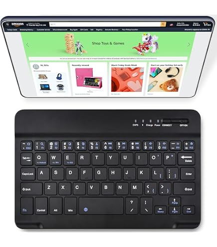 EasyAcc Tastiera Bluetooth Wireless con Windows/Android/iOS, Tastiera Portatile con Tablet EasyAcc Tastiera Bluetooth Wireless con Windows/Android/iOS, Tastiera Portatile con Tablet