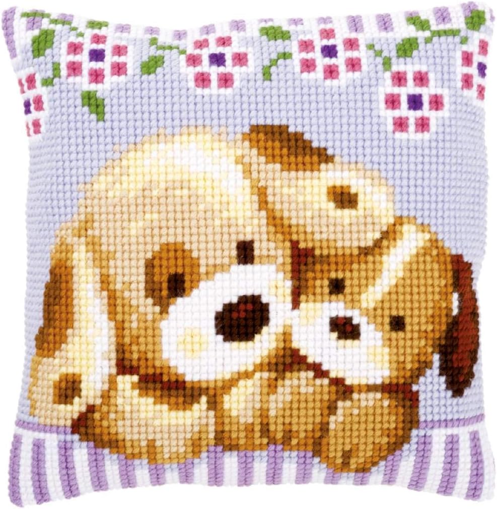 Amazon Com Vervaco Pn 0153903 Cuddling Dogs Cushion Cross Stitch