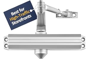 Lawrence Medium/Heavy Duty Door Closer Commercial Grade 1 - Surface-Mounted Commercial Automatic Door Closer with Adjustable 