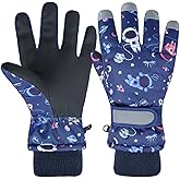 YAPJEB Kids Winter Ski Gloves Windproof Warm Gloves for Boys Girls Skating Snowboard Hiking Outdoor Sports Ages 3-14
