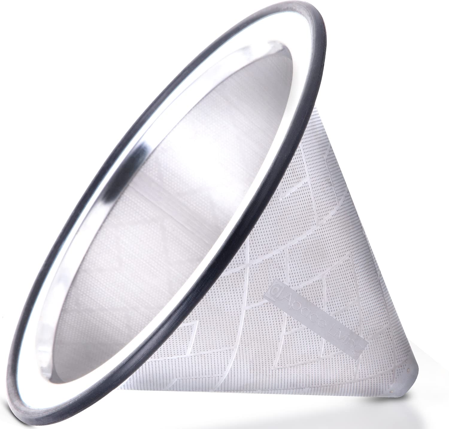 Compatible with Chemex, Hario V60 Pour Over Coffee Filter - Wide Metal Base Reusable Stainless Steel Coffee Dripper - Paperless Coffee Filter for Sustainable Brewing