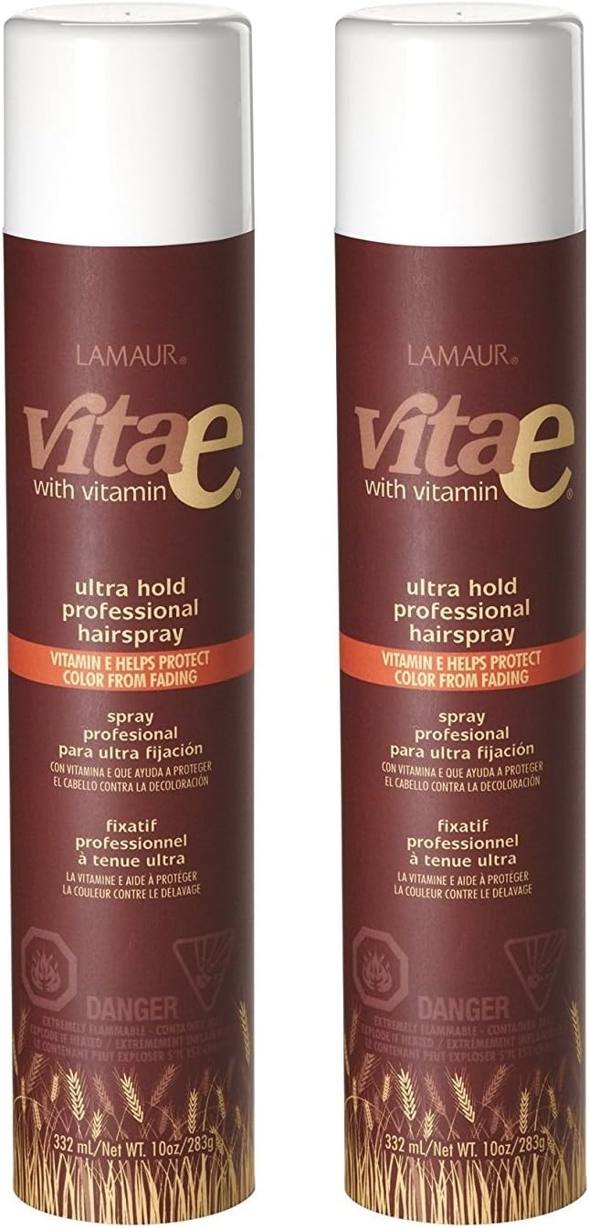 Lamaur Vitae Ultra Hold Hair Spray with Vitamin E, Pack of 2 (10 oz