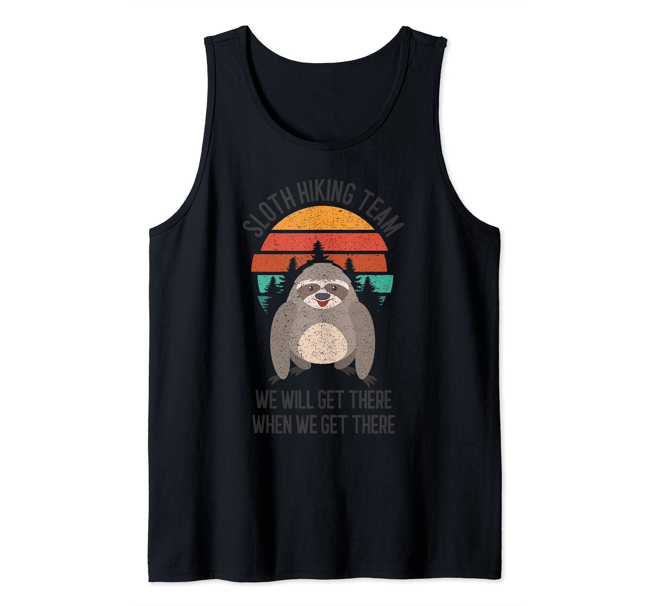 Camping Sloth Hiking Team Summer Vacation Mountain Climbing Tank Top