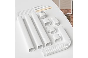 WEETALL 3'' 12.5 Ft Mini Split Line Set Cover Kit, Paintable Decorative Line Set Cover Kit Parts Accessories for Ductless Mini Split Air Conditioner-Full Set, No Other Parts Needed
