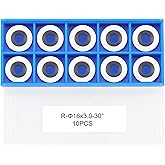 CDBP 16mm(5/8 inch) Round Carbide Inserts for Woodturning, R16x3mm Indexable Carbide Cutter fits for DIY Woodworking Lathe Wood Turning Finisher Hollower Tools, Ci0, 10 Pcs