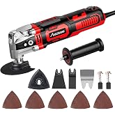 AVID POWER Oscillating Tool, 3.5-Amp Oscillating Multi Tool with 4.5&deg; Oscillation Angle, 6 Variable Speeds and 11 pcs Saw Accessories, Auxiliary Handle