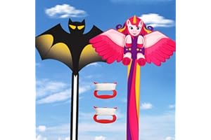 HYMAZ Kite, Kites for Kids Adults Easy to Fly, Colorful Unicorn Kite Bat Kite Shark Kite with Kite String for Girls Boys Beach Park Outdoor Activites Games