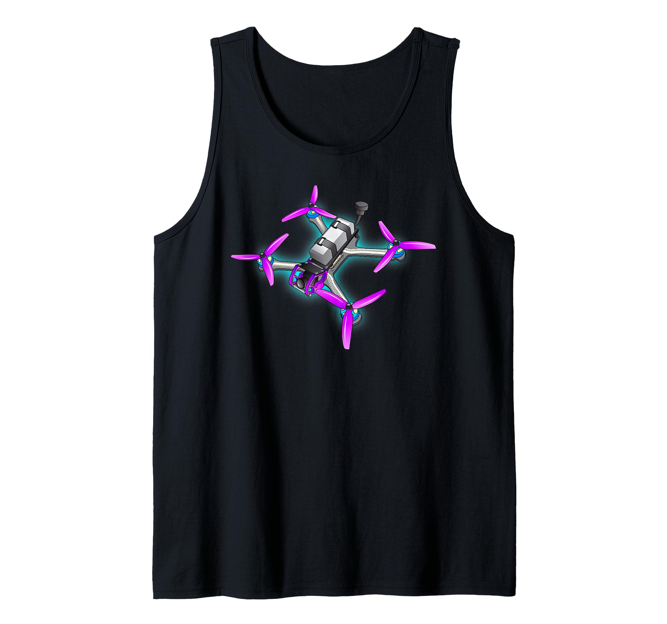 Freestyle FPV Racing Drone Pilot Acro Quadcopter Purple Blue Tank Top