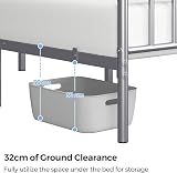 Yaheetech 4ft6 Double Bed Frame Metal Bed Slats Headboard Footboard Silver view 6