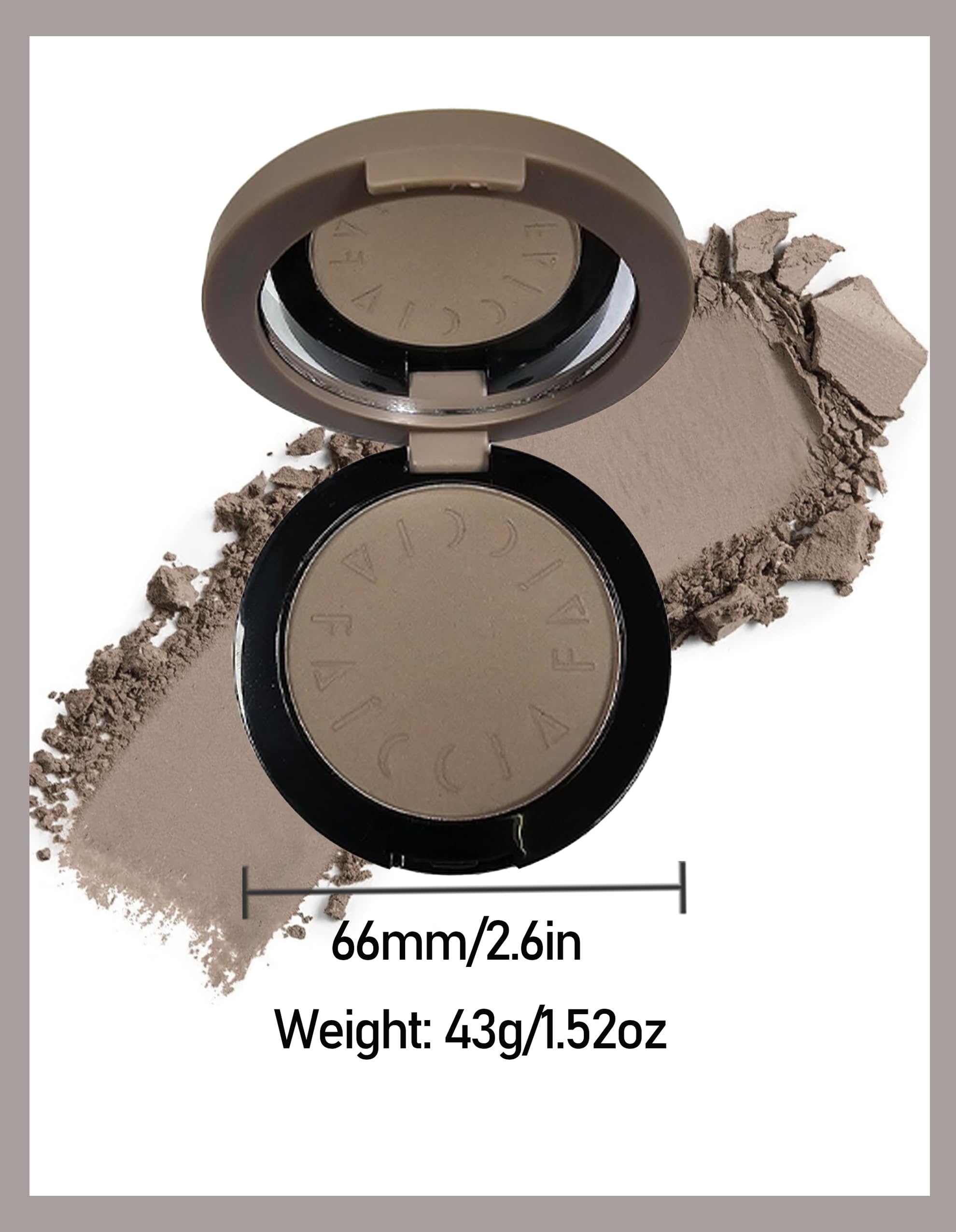 Okerker Cool Toned Contour Palette with Mirror, Taupe Grey Contour Powder for Fair Pale Light Cool Toned Skin, Nose Contouring Bronzer Powder with Face Brush