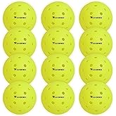 U-BRIO Pro-Grade 40-Hole One-Piece Outdoor Pickleball Balls 3/4/12 Pack - Pro-Player Tested with Wind-Resistant Design, High-Visibility & 300+ Hit Durability for Competitive Play