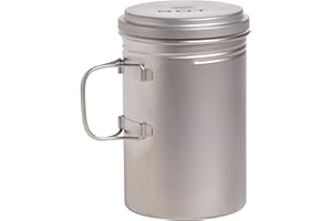 Vargo Titanium BOT Series | BOT-HD Bottle Pot – 1 Liter (34 oz.) Ultralight Water Bottle Cooking Pot Weighs 153 Grams (5.4 oz