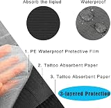 LEAYOKA 50pcs Black Disposable Tattoo Bibs Waterproof 13x18 Inch Dental Napkins view 3