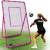 VELOCITY Adjustable Volleyball Rebounder Net, 7x4 ft, Training Equipment with Angle Customization, Durable & Portable with Travel Bag, Improve Volleying, Bumping, Spiking Skills