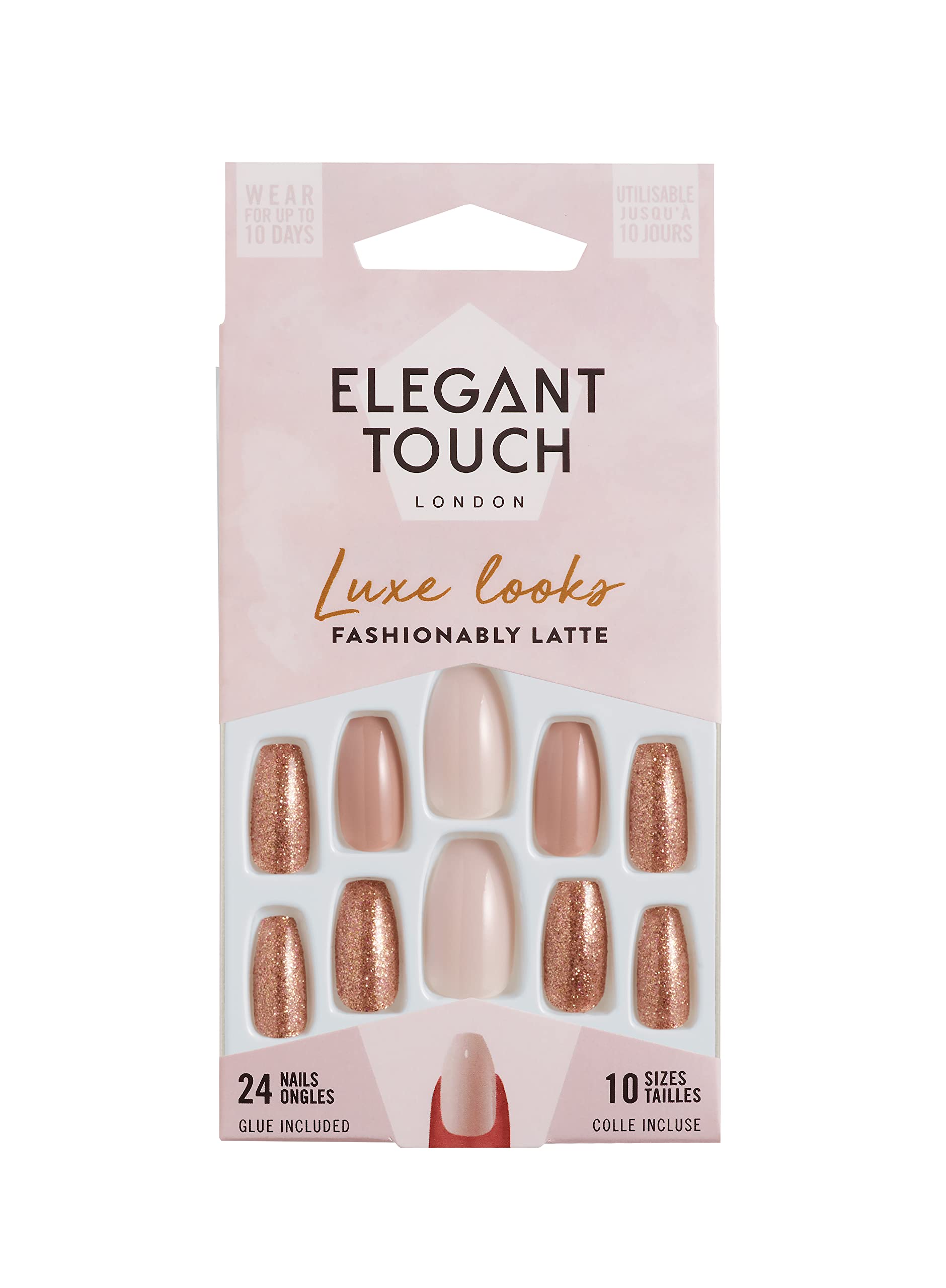 Elegant Touch Luxe Looks Nails Fashionably Latte