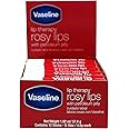 Vaseline Lip Rosy, Fast-Acting Nourishment, Ideal for Chapped, Dry, Cracked, or Damaged Lips, Lip Balm,12 Sticks, 1 Box