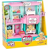 Little Live Pets Mama Surprise Families Baby Care Clinic Playset, Magically Reveal 3 Retriever Puppies, 2-Sided Playset (27.8