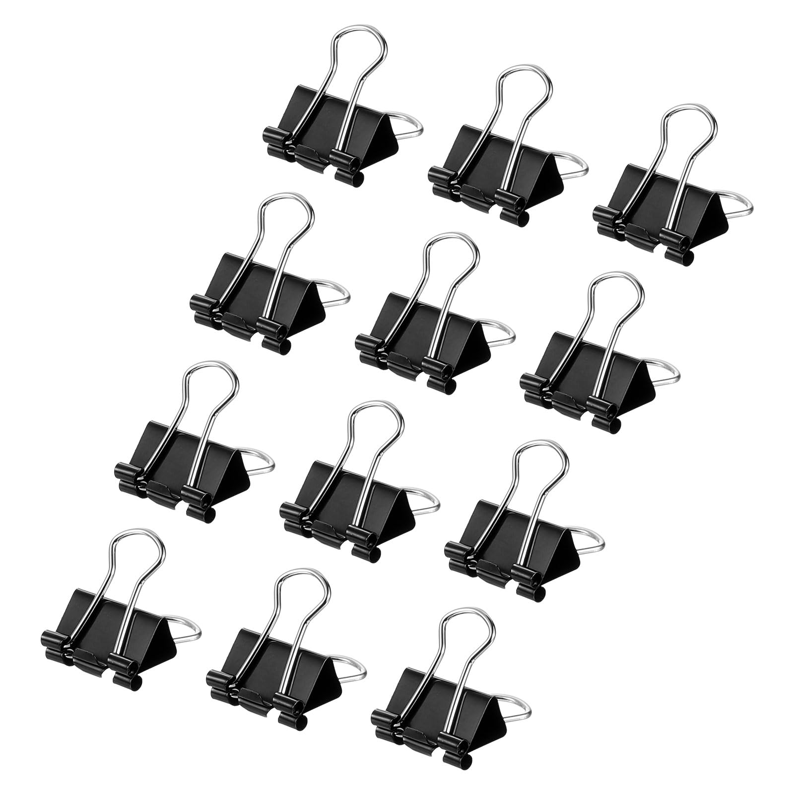 M&G Binder Clips 15mm/0.6 Inch, 12 Set Small Binder Paper Clip Bag Clips Pocket Clip Office Supplies for Organizing Documents and Papers, Black