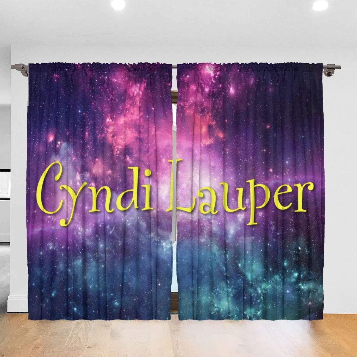 KAKFNHOP Curtain Cyndi Lauper Logo Curtain 52 x 84 in, Thermal Insulation Curtains, Noise Reduction and Blackout Curtains