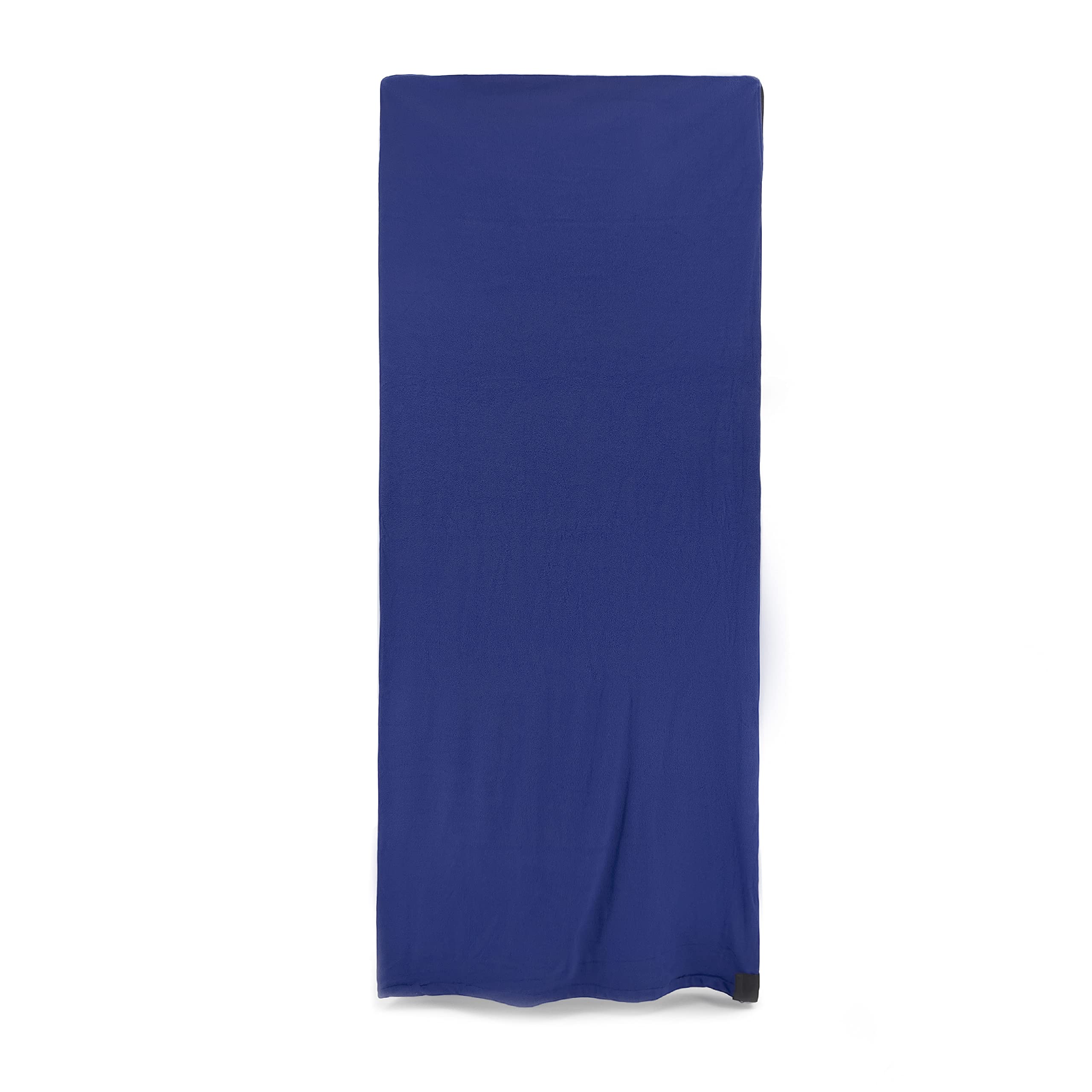 Alephnull Lightweight Fleece Sleeping Bag Soft Wolly Fleece Blanket with Two-way Zipper Comfortable Sleeping Bag Liners for Hiking, Camping, Traveling (Darkblue)