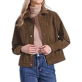 Allegra K Corduroy Jacket for Women Casual Long Sleeve Fall Outerwear Button Down Shacket Jackets
