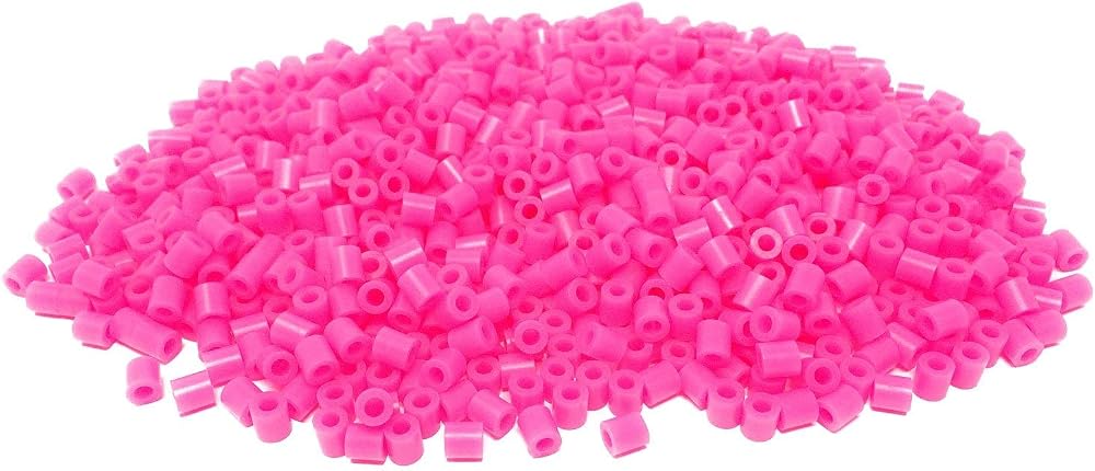 WS UK 1000 Pack 5mm Midi Fuse Beads Hot Pink - Hama Bead Compatible