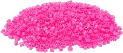 WS UK 1000 Pack 5mm Midi Fuse Beads Hot Pink - Hama Bead Compatible