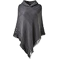 Ferand Ladies' Hooded Cape with Fringed Hem, Crochet Poncho Knitting Patterns for Women