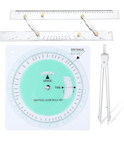 WEEMS & PLATH Essentials Navigationsset – 4 Werkzeuge Inkl. Parallelplotter, Gleitlineal & Kompass