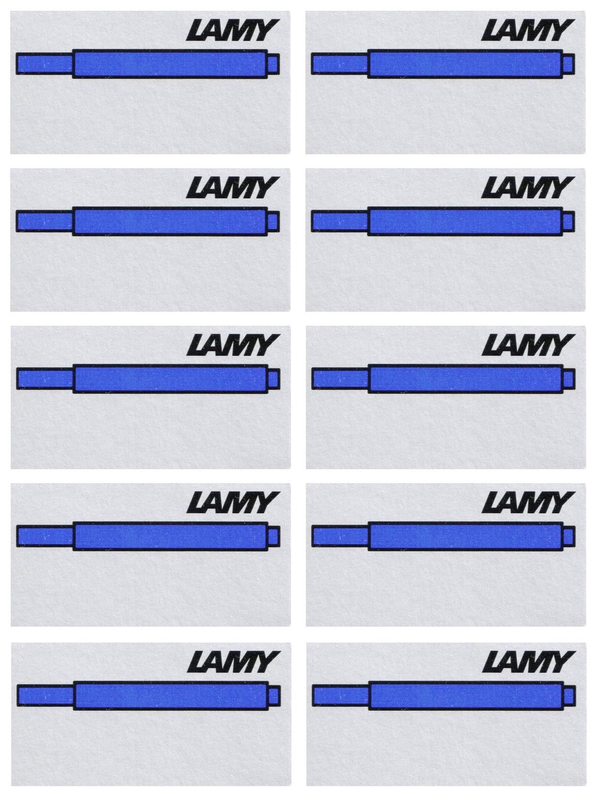 Lamy 1220536 T10 Ink Cartridge Set (10 Packets, Blue)