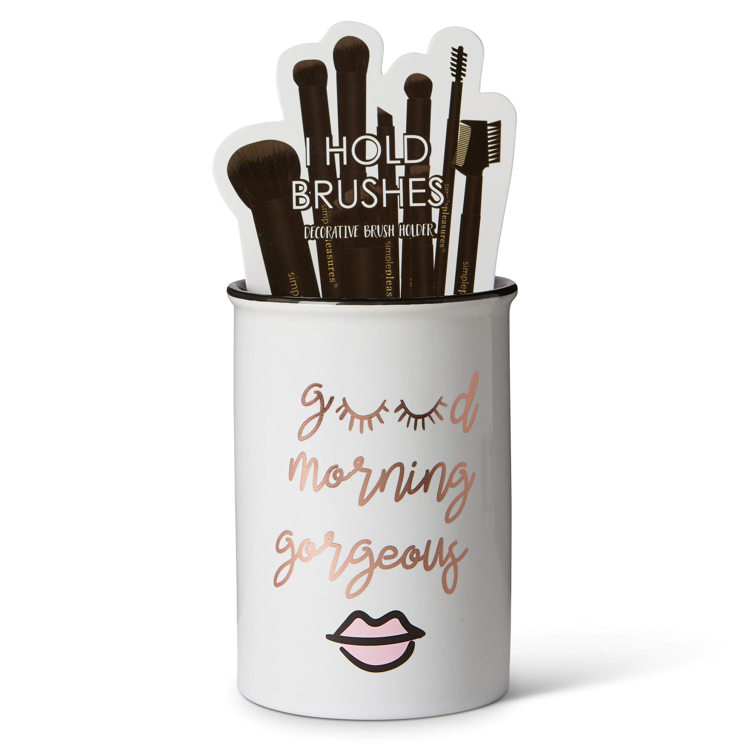 Tricoastal Design Ceramic Makeup Brush Holder Storage