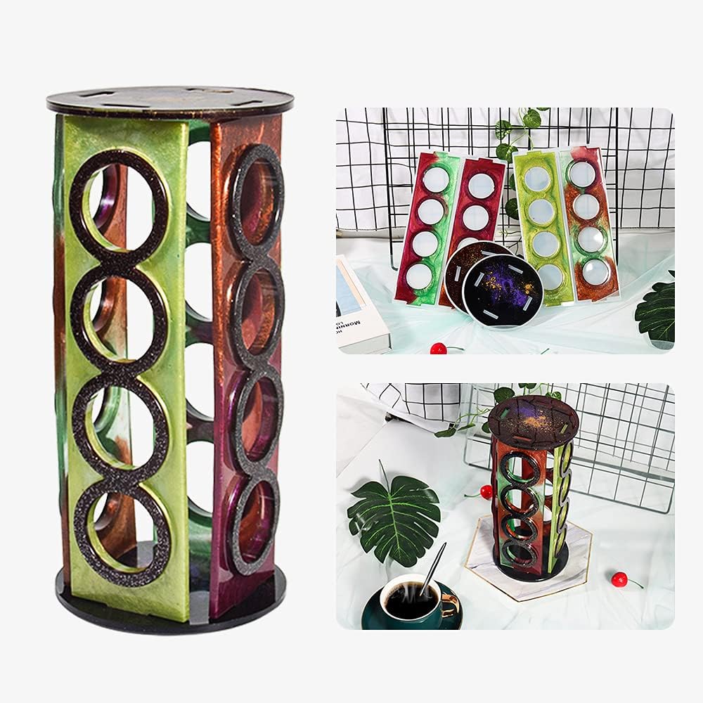 Coffee Pod Holder Resin Molds, 4 Sides 16 Coffee Pod