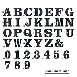 3 Inch Metal House Numbers, House Address Letters