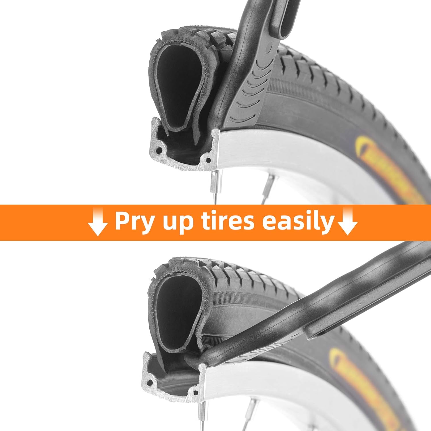 SHWJ 4PCS Bike Tire Lever, Tool is Smooth Overall, Which Will Not Hurt The Tire Bead, Professional Design Makes Work Easy, Designed to Snap Together for Storage, Best Tire Changing Tool : Sports & Outdoors