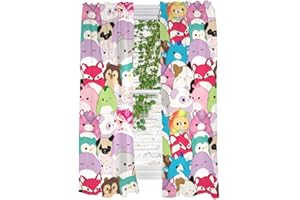 Franco Squishmallows Room Window Curtains Drapes Set, 82 in x 63 in, (Official Licensed Product)