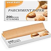 SMARTAKE 200 Pcs Pop-Up Parchment Paper Sheets, 10.7x15 Inch Pre-Cut Parchment Paper for Baking, Non-Stick Greaseproof Baking
