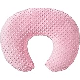 ESEN Baby Nursing Pillow and Body Positioner for Breast Feeding and Bottle Feeding, Ultra Soft Baby Breastfeeding Pillows with Removable Nursing Pillow Cover for More Support for Mom and Baby (Pink)