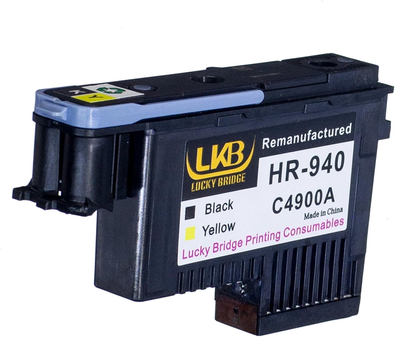 Lucky Bridge HP940 Printhead 1Pcs Black and Yellow C4900A Remanufactured Compatible for HP Officejet with Pro 8000 8500A 8500A Plus 8500A Premium