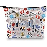GJTIM TV Show Inspired Gift Doctor Fans Merchandise Zipper Pouch Funny Doctor Makeup Bag Gift (Grey' Pattern Bag)