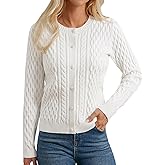 GRACE KARIN Womens Cable Knit Cardigan Sweaters, Button Down Cardigans 2026 Spring, Casual Long Sleeve Tops