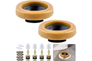 boeemi Wax Ring Toilet Kit,Includes Flanges and Bolts for reinstalling The Toilet,Fits 3-inch or 4-inch Waste Lines(2 PCS).