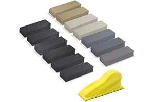 ZEHIQ 131 Pieces Micro Sander Kit 3.5 x 1 inch Detail Sanding Refill, Mini Sander for Small Projects Hook and Loop Sandpaper Assorted 60 to 10000 Grits for DIY Crafts Wood Metal Tight Polishing