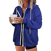 Eytino Womens Plus Size Hoodies Sweatshirt Long Sleeve Zip Up Drawstring Jacket Coat Outwear with Pocket(1X-5X)