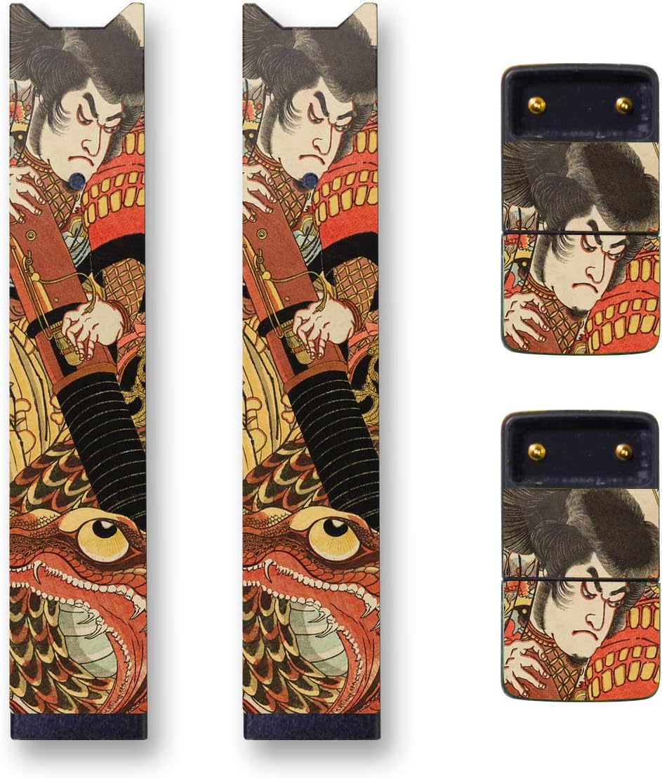 Biijo Japan Juul Skin - 2 Pack - Wrap for juul Accessories Sticker Utagawa Kuniyoshi UKIYOE (ogatasyuma)