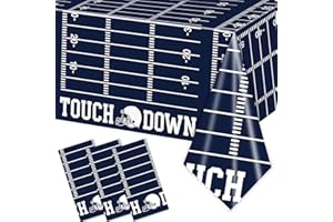 Rejoice Bunny 3PCS Football Party Tablecloths Sport Themed Party Decorations American Rugby Tablecloth Banner Game Day Table Cover Tailgate Party Supplies -54x108IN