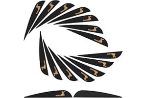 HOSOLEE 60 Pack 3 Inch Archery Vanes Drop-Shaped Fletching Fletches Plastic Vane for DIY Arrows Crossbow Bolts